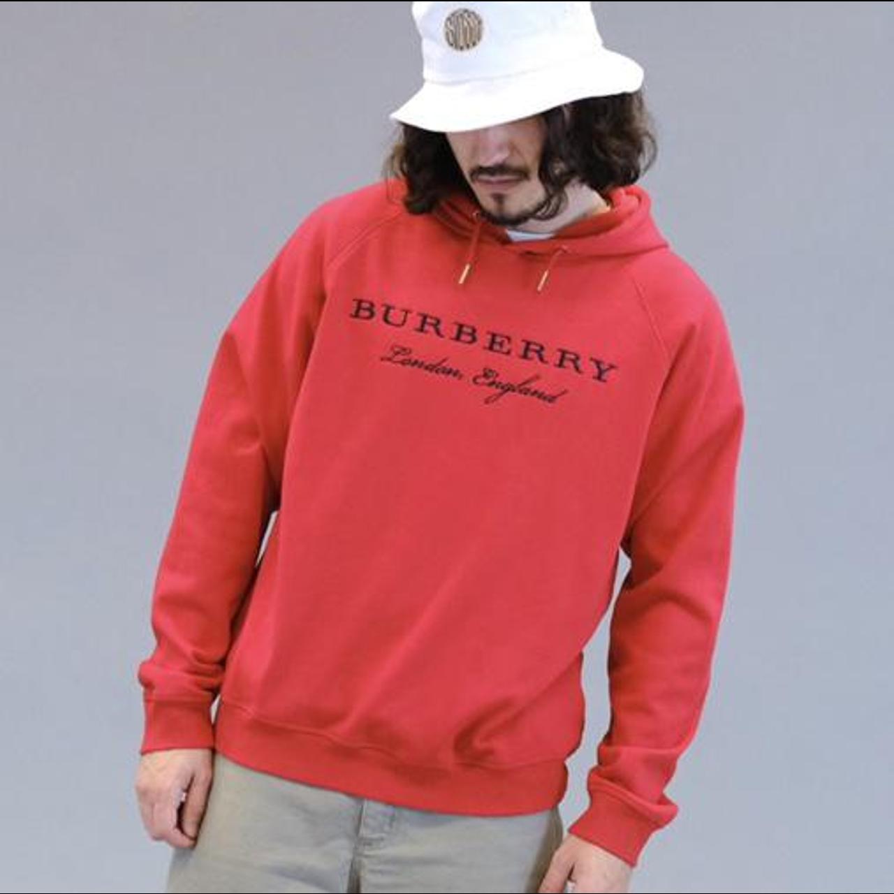 burberry hoodie red