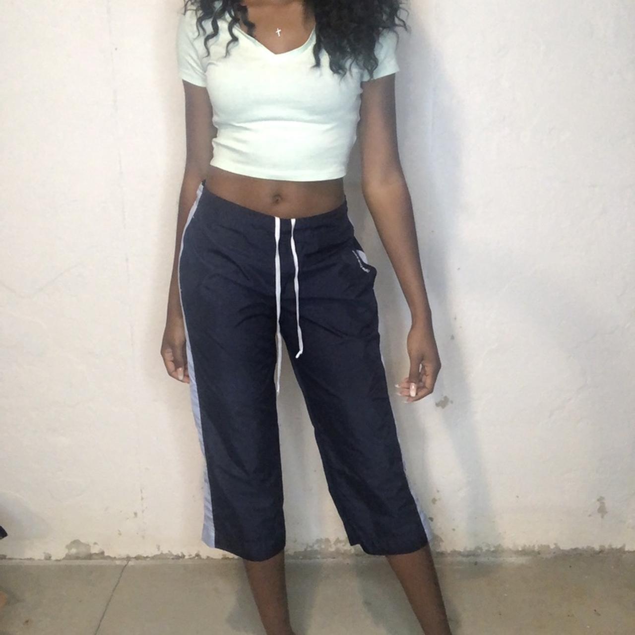 Navy blue New Balance, track suit capris with light... Depop