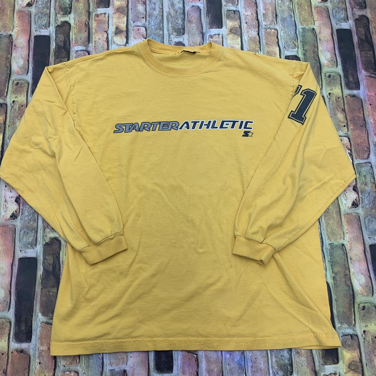 Vintage Starter long sleeve tee in yellow. From the... Depop