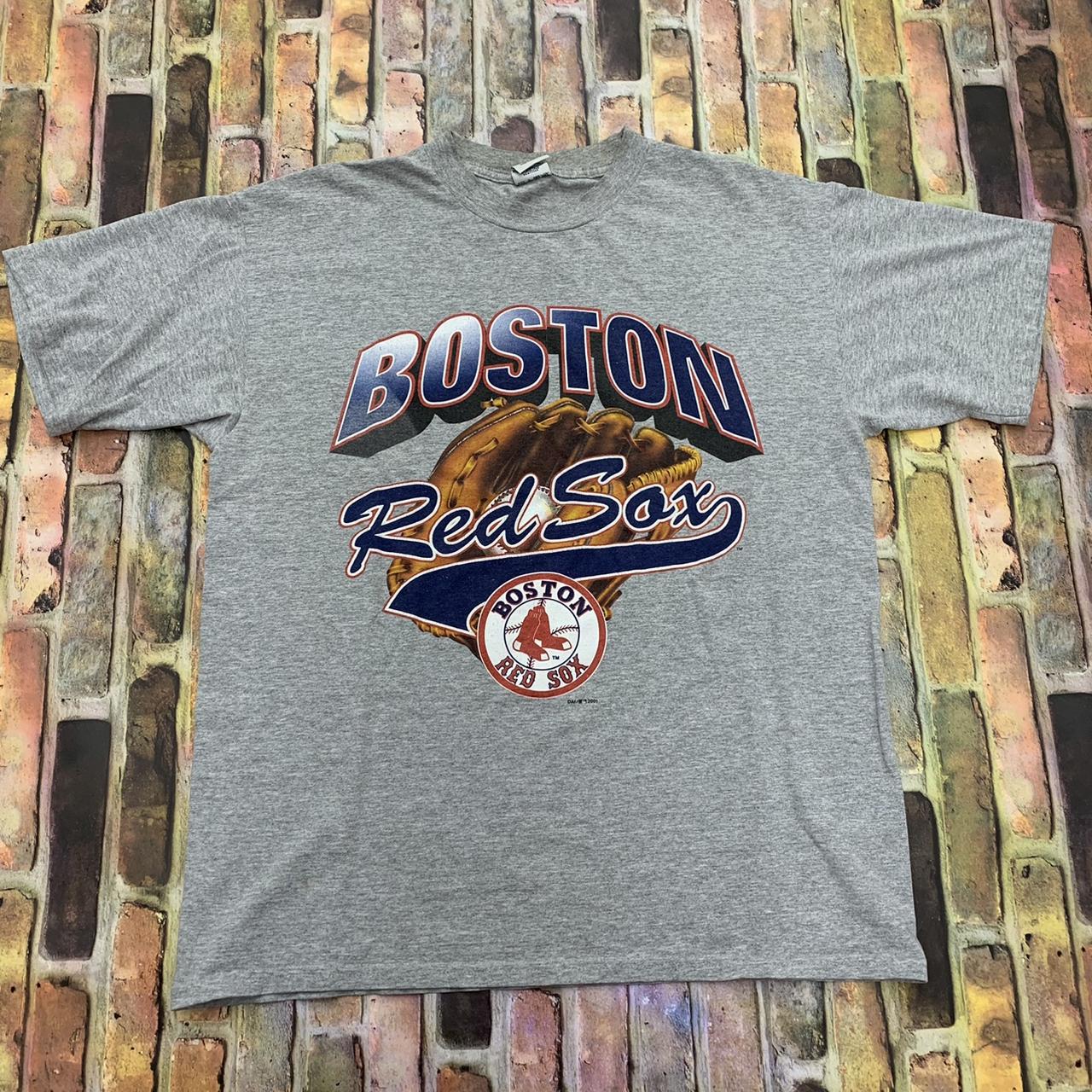 Vintage 2001 Boston Red Sox 3/4 sleeve T-shirt. - Depop