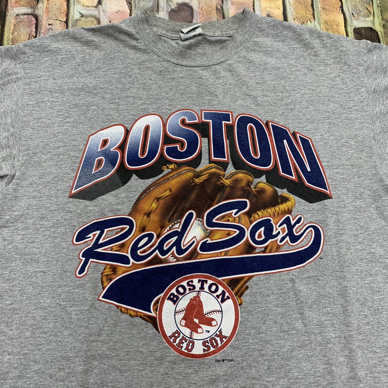 Vintage 2001 Boston Red Sox 3/4 sleeve T-shirt. - Depop