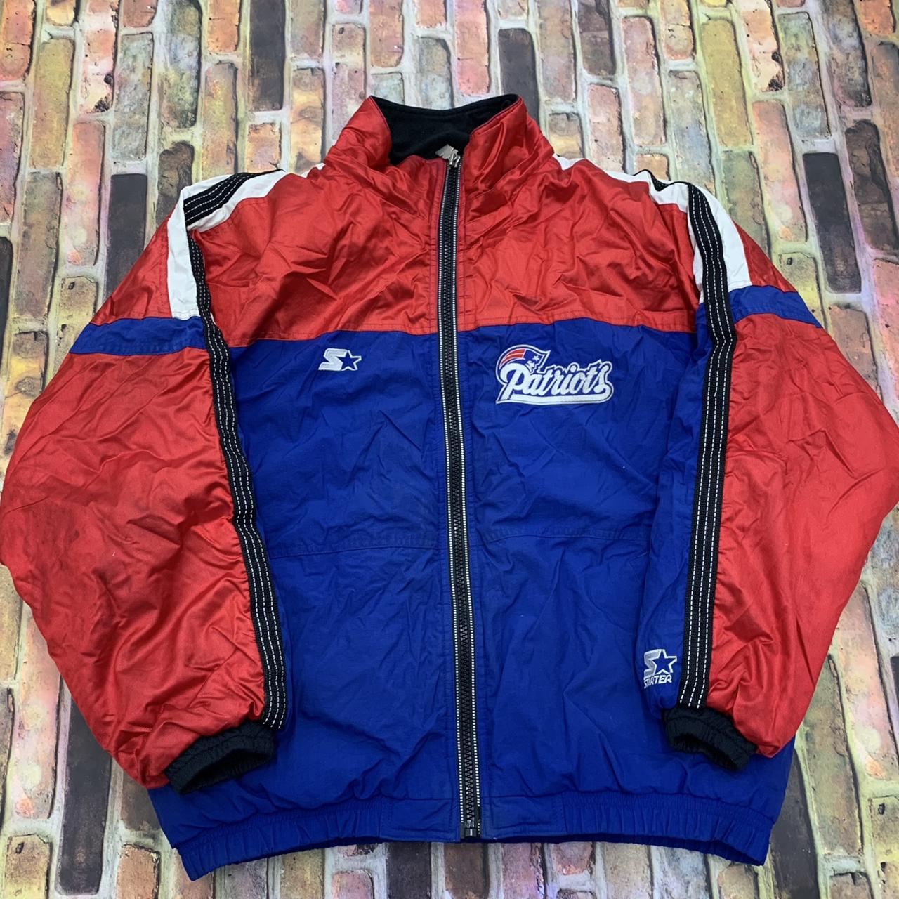 Vintage Starter New England Patriots puffer jacket... - Depop