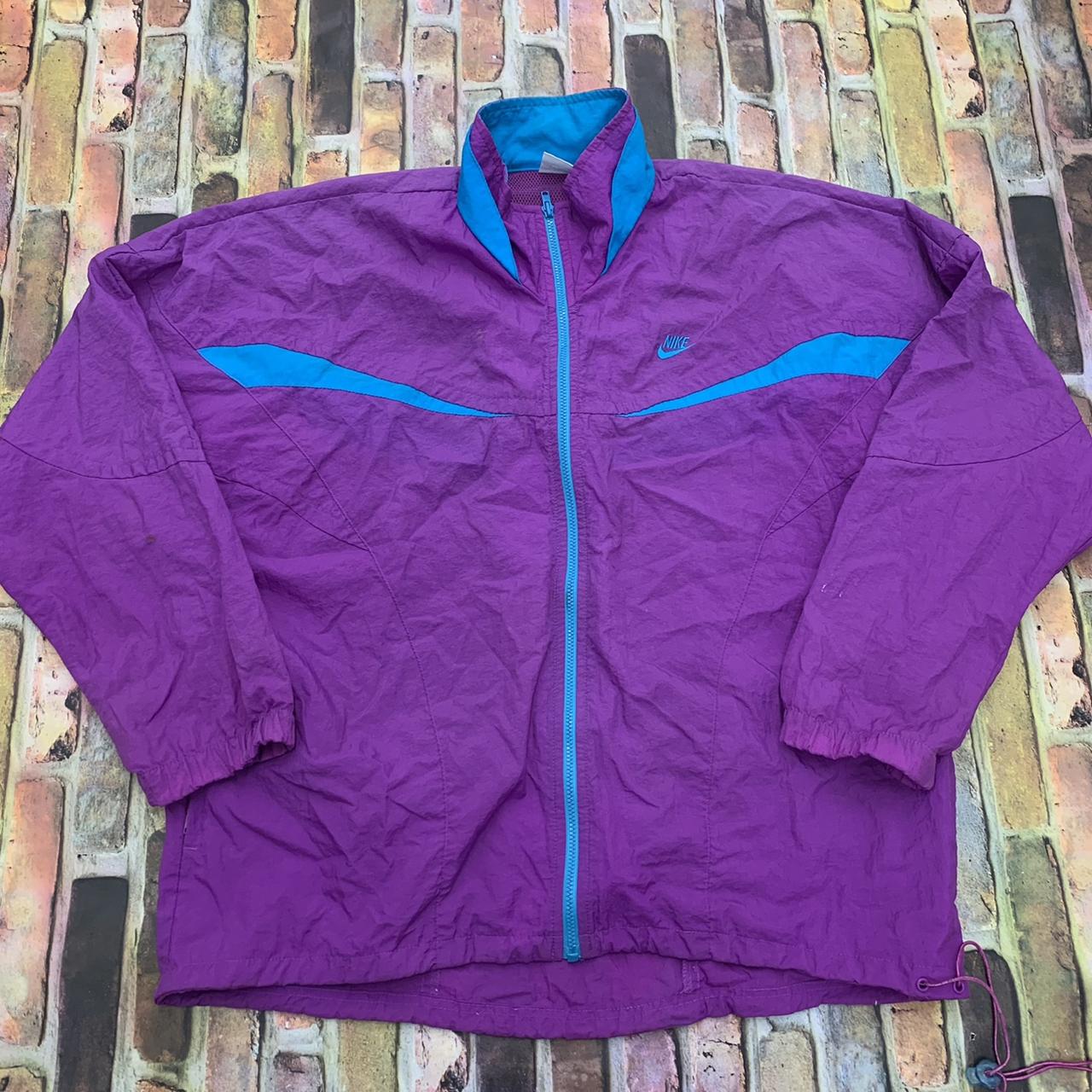 Vintage Nike jacket in purple. From the early 90s.... - Depop