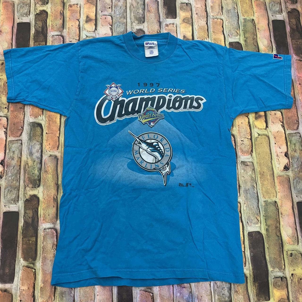 Vintage Florida Marlins 1997 World Series Champs T Shirt Tee