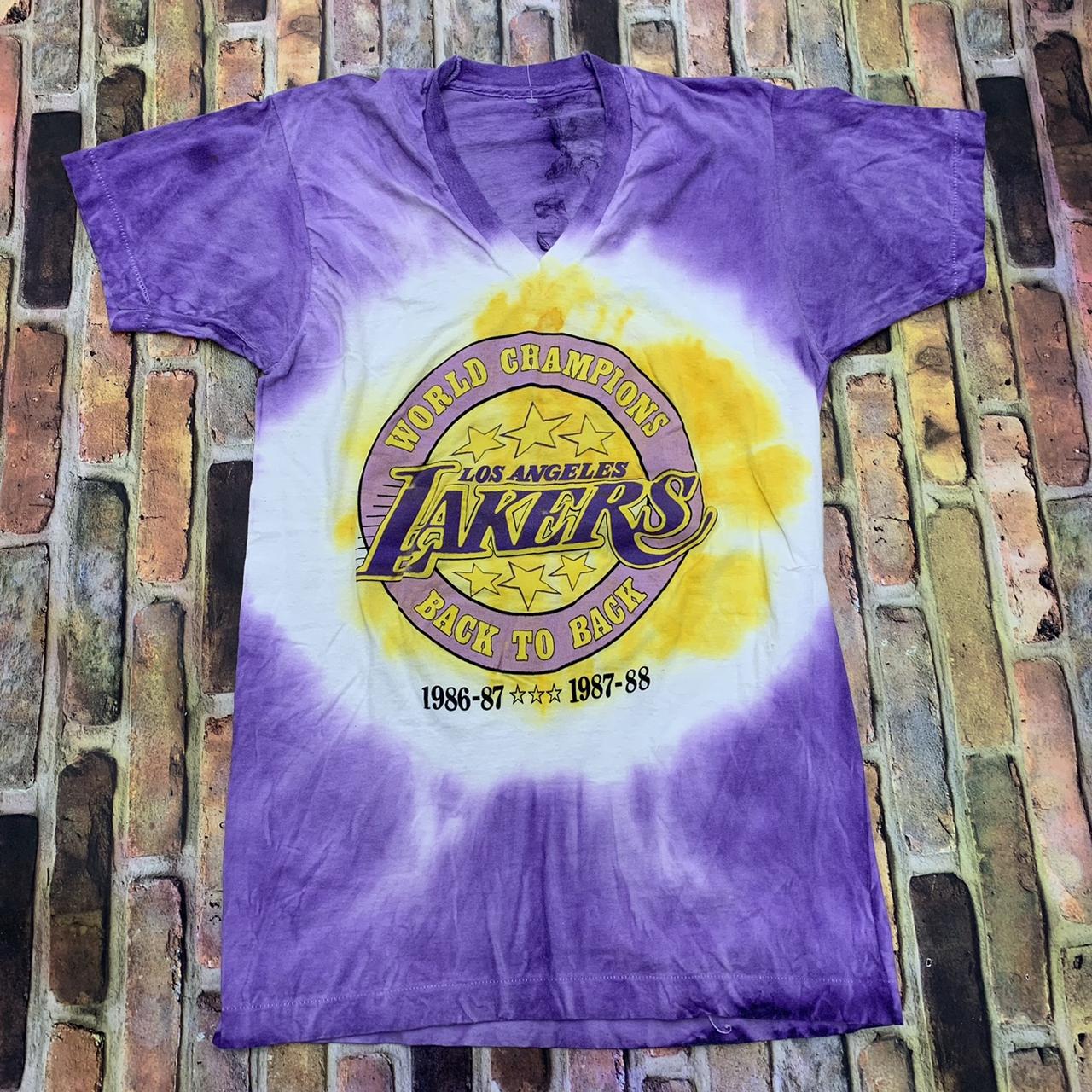 Vintage 1986 Los Angeles Lakers World newest Champs NBA Shirt