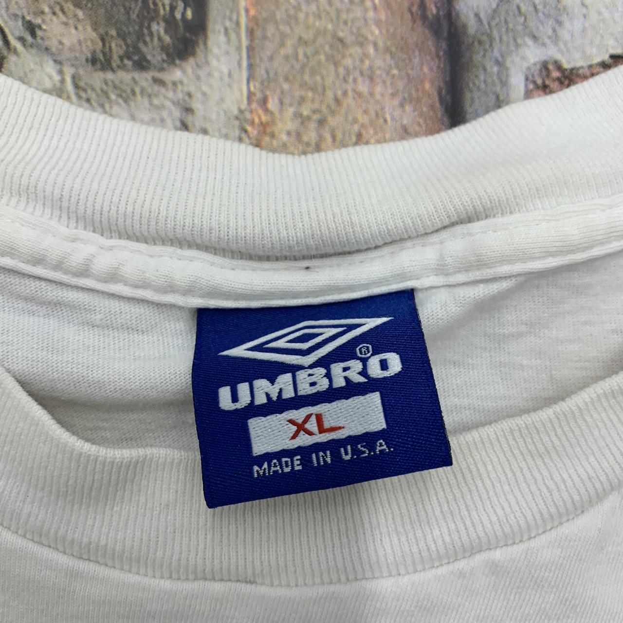 Vintage Umbro 1995 soccer tournament tee in white.... - Depop