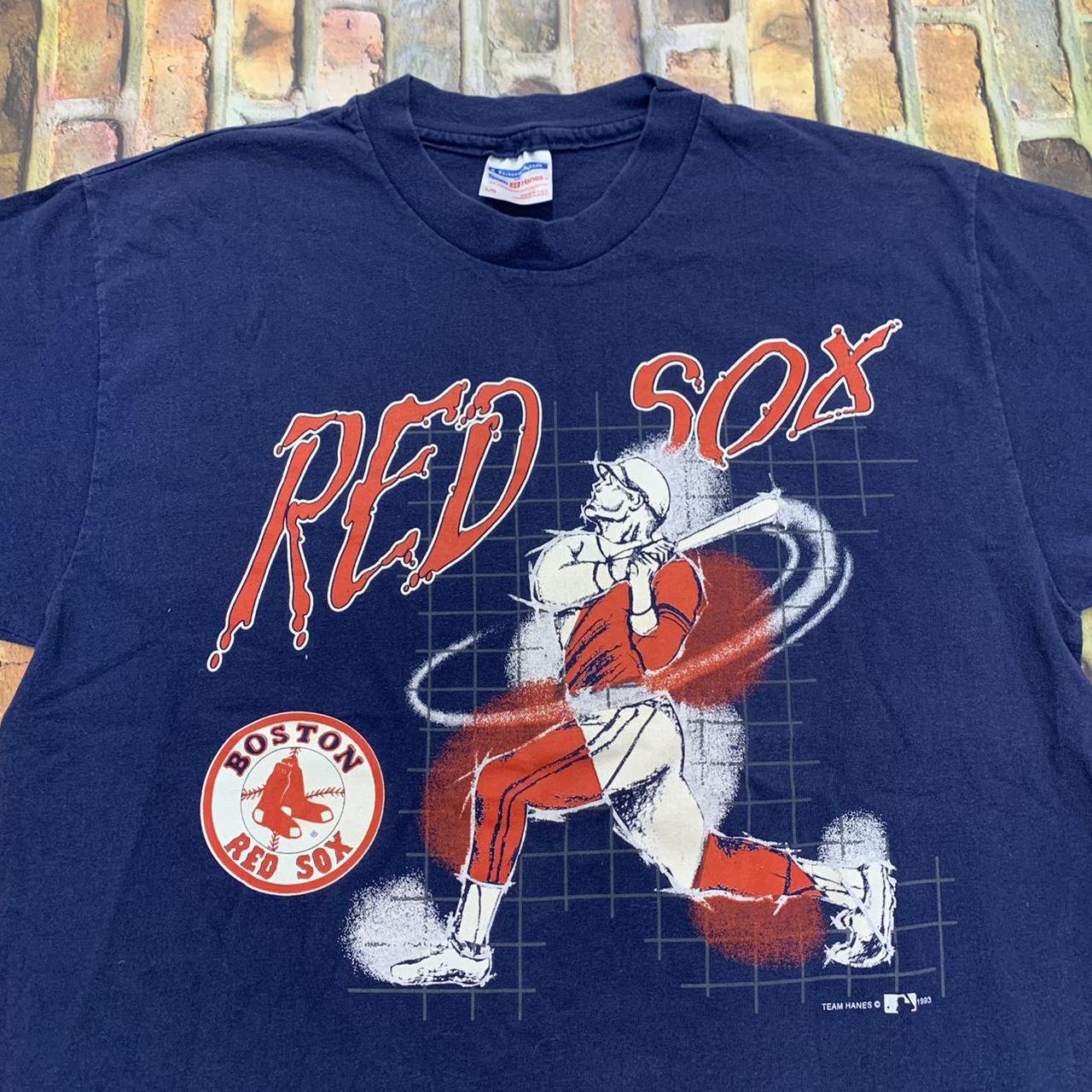 Boston Red Sox t shirt Mens Soft Navy tee Pit to - Depop