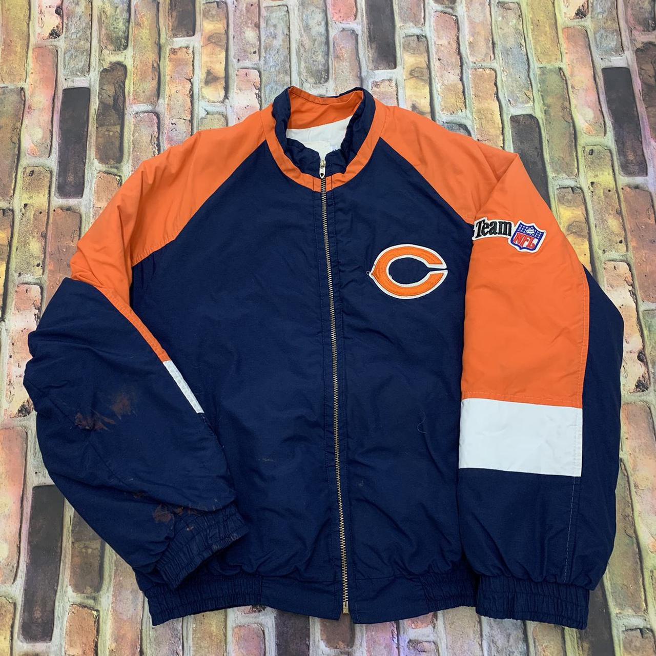 Vintage Chalk Line Chicago Bears jacket in navy.... - Depop