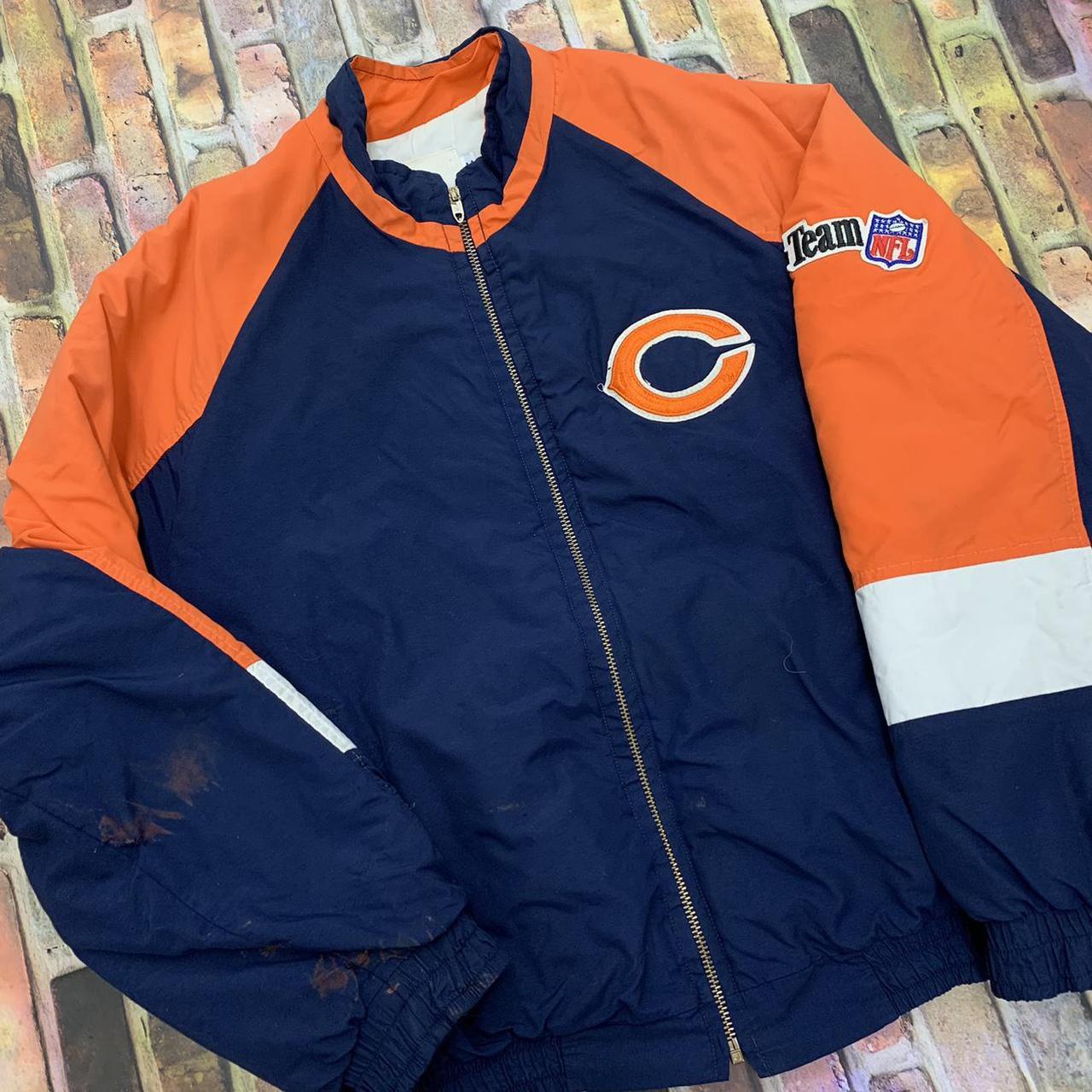 Vintage Chalk Line Chicago Bears jacket in navy.... - Depop