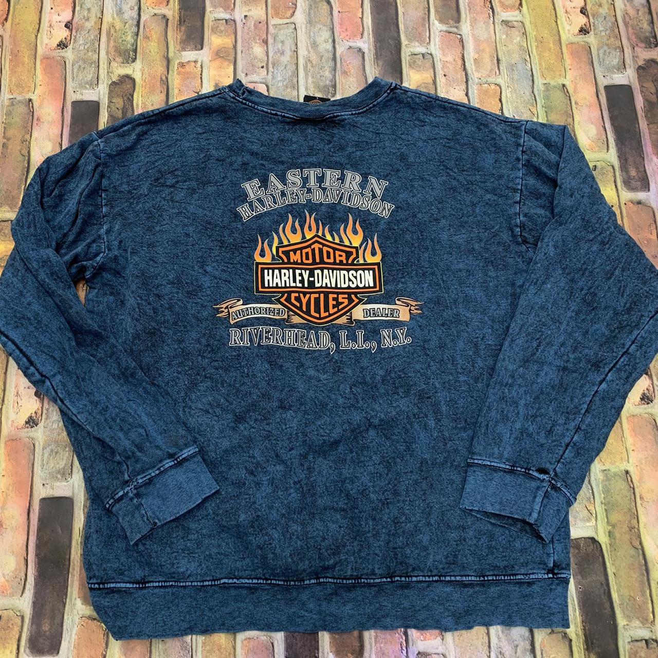 Vintage Harley Davidson sweatshirt in blue. From... - Depop