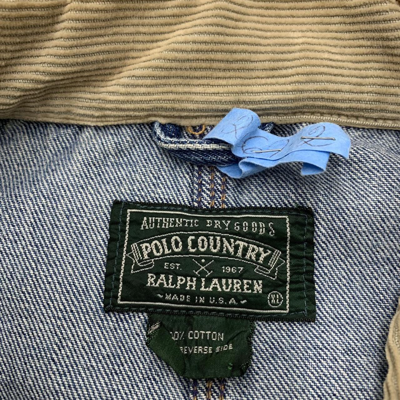 Vintage Polo Country denim jacket in blue. From the... - Depop