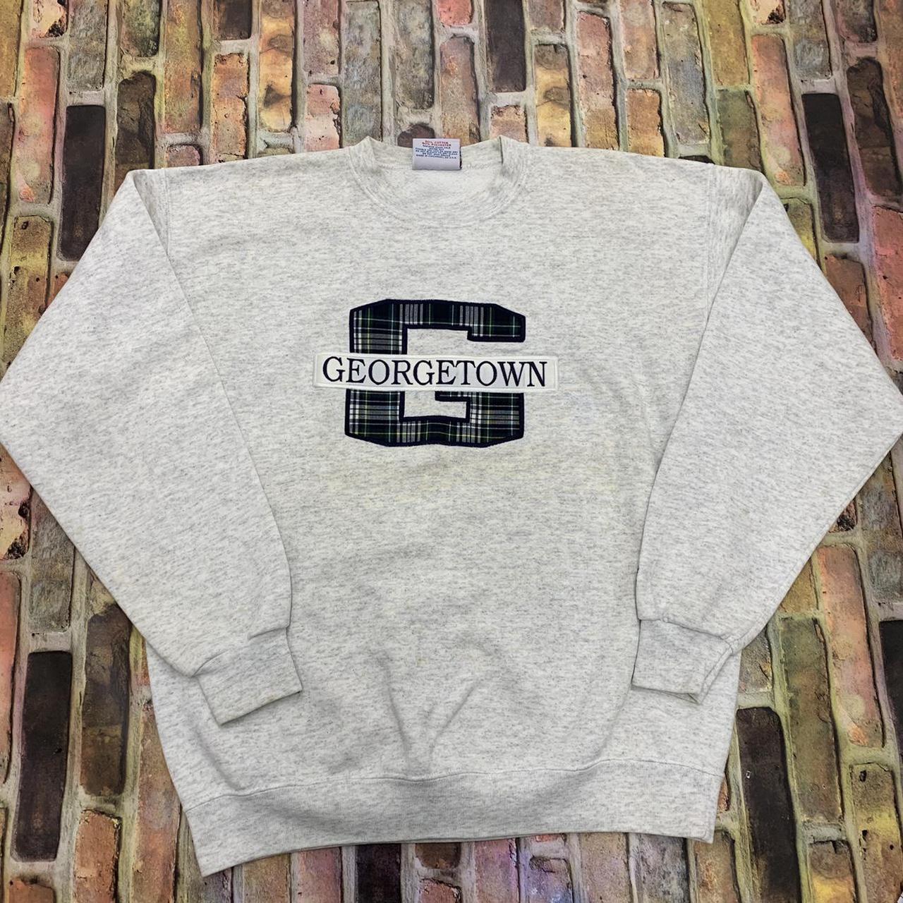 Vintage Georgetown sweatshirt in grey. From the 90s.... - Depop