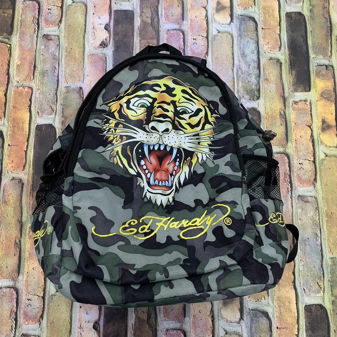 Ed Hardy backpack in camo. From the 2000s. Clean.... - Depop