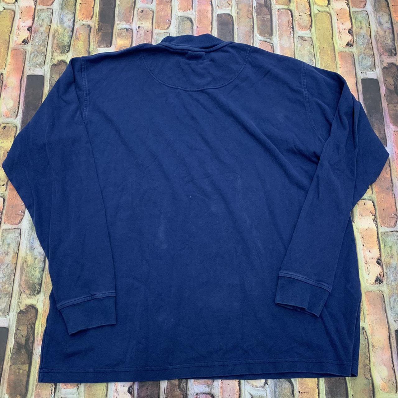 Vintage DirecTV turtleneck work shirt in blue. Y2K... - Depop