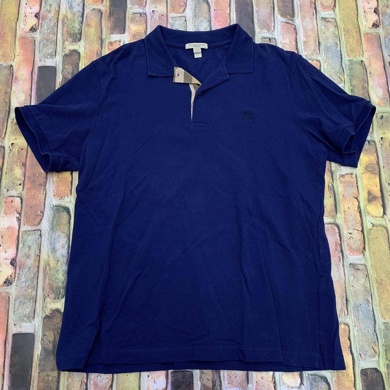 Burberry Men's Navy Polo-shirts | Depop