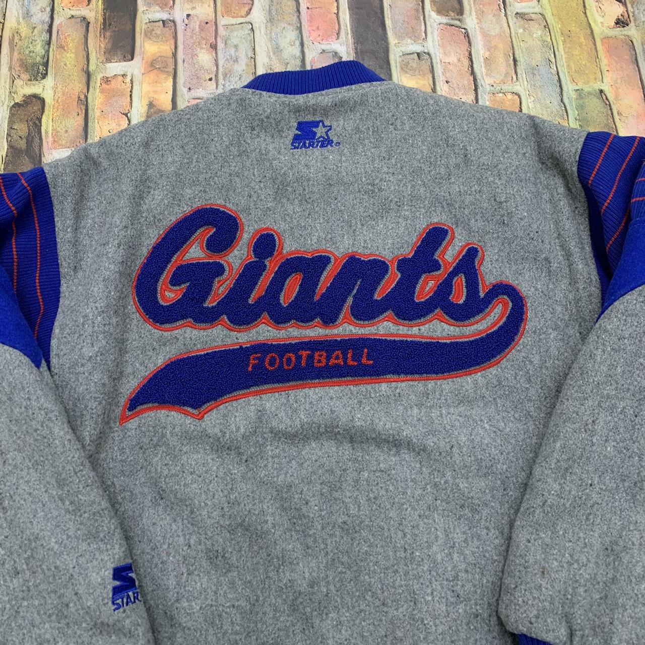 Vintage Starter New York Giants bomber jacket in - Depop