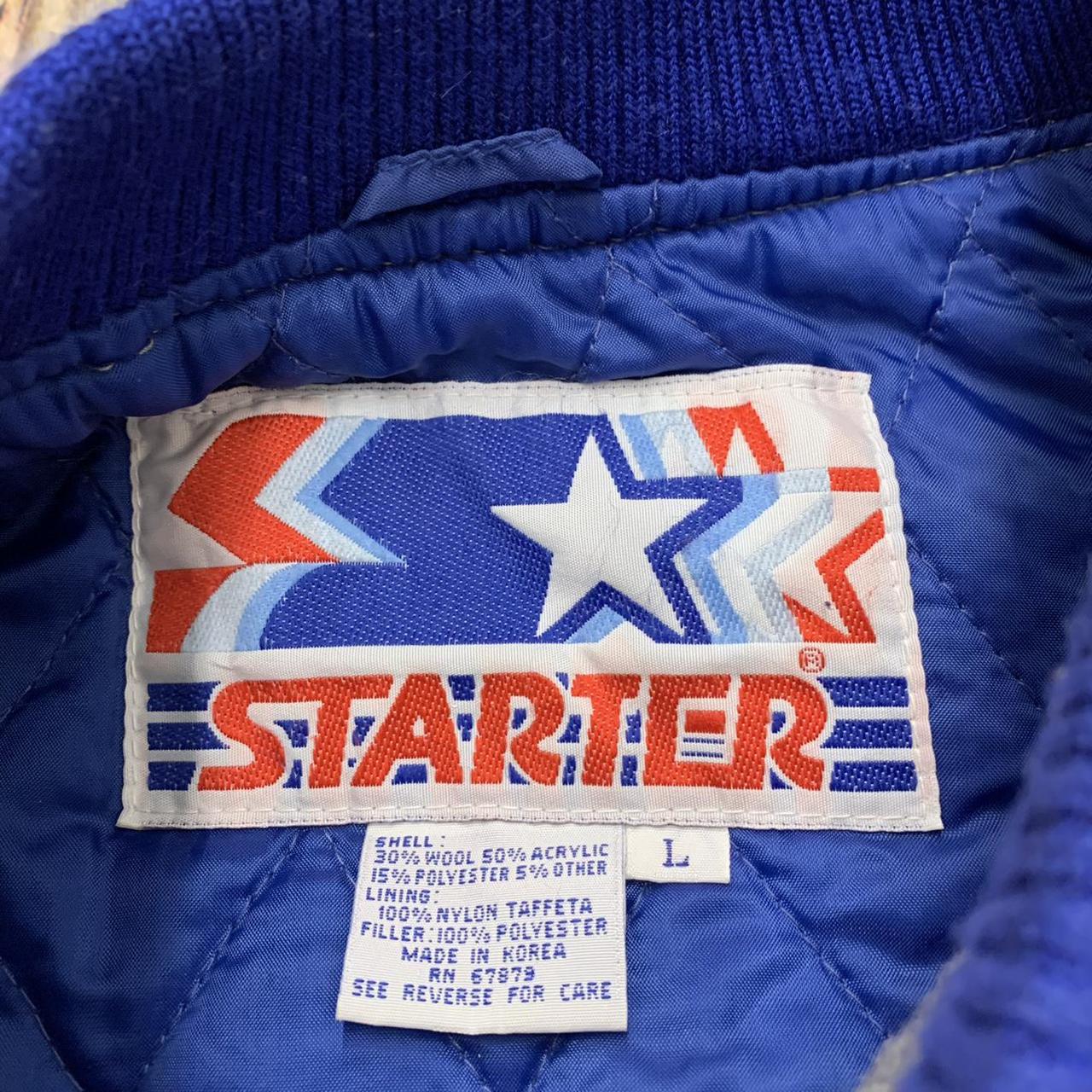 Vintage Starter New York Giants bomber jacket in - Depop