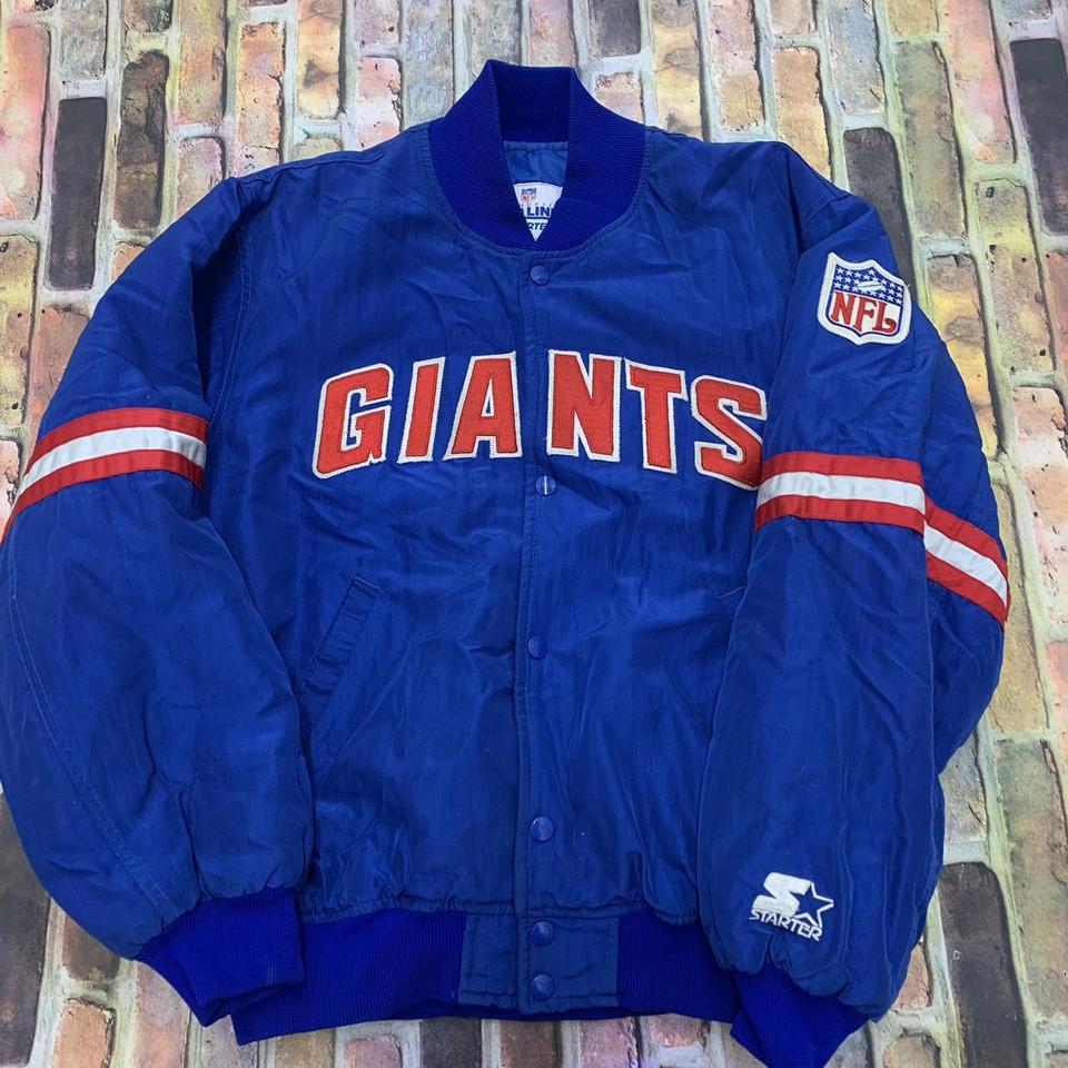 Vintage 80s New York Giants Sweatshirt. Electric - Depop