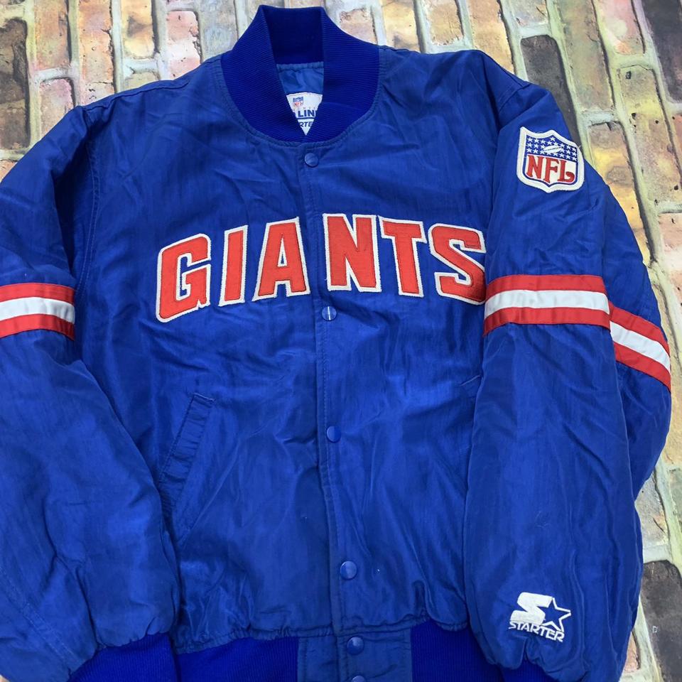 Vintage 90s NY Giants Starter Jacket Has some minor - Depop