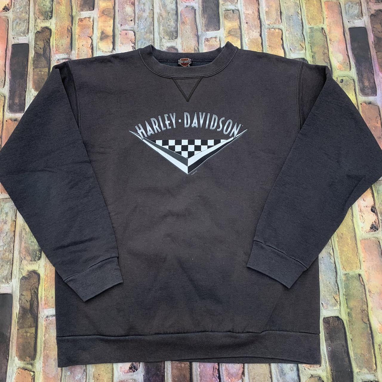 Vintage Harley Davidson sweatshirt in black. From... - Depop