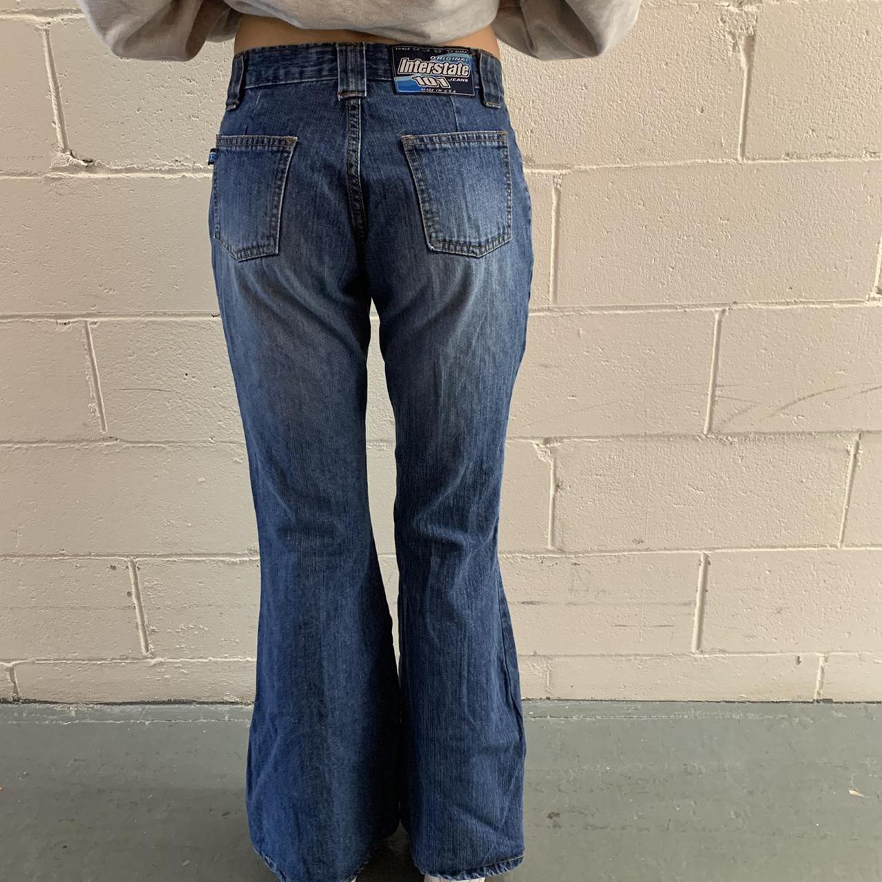 Vintage Interstate 101 flare jeans in blue. From the... - Depop