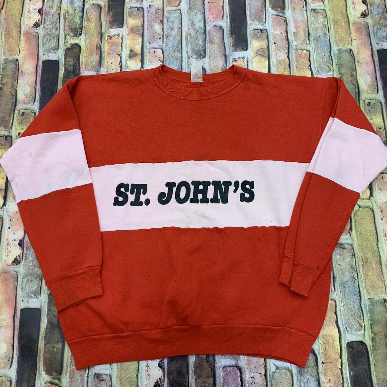 Vintage St. John’s Redmen sweatshirt in red. From... - Depop