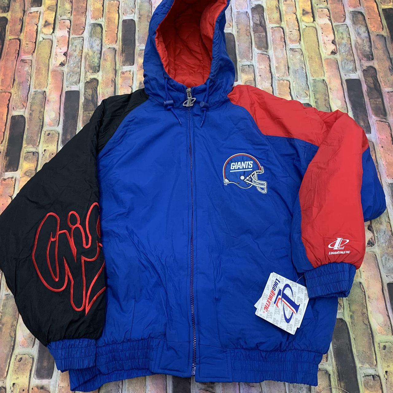 Early 90s New York Giants vintage winter jacket, one - Depop