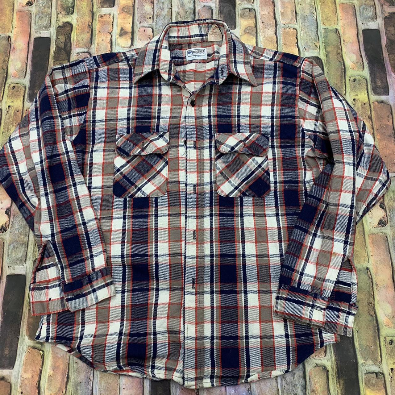 Vintage Five Brother flannel shirt in multicolor....