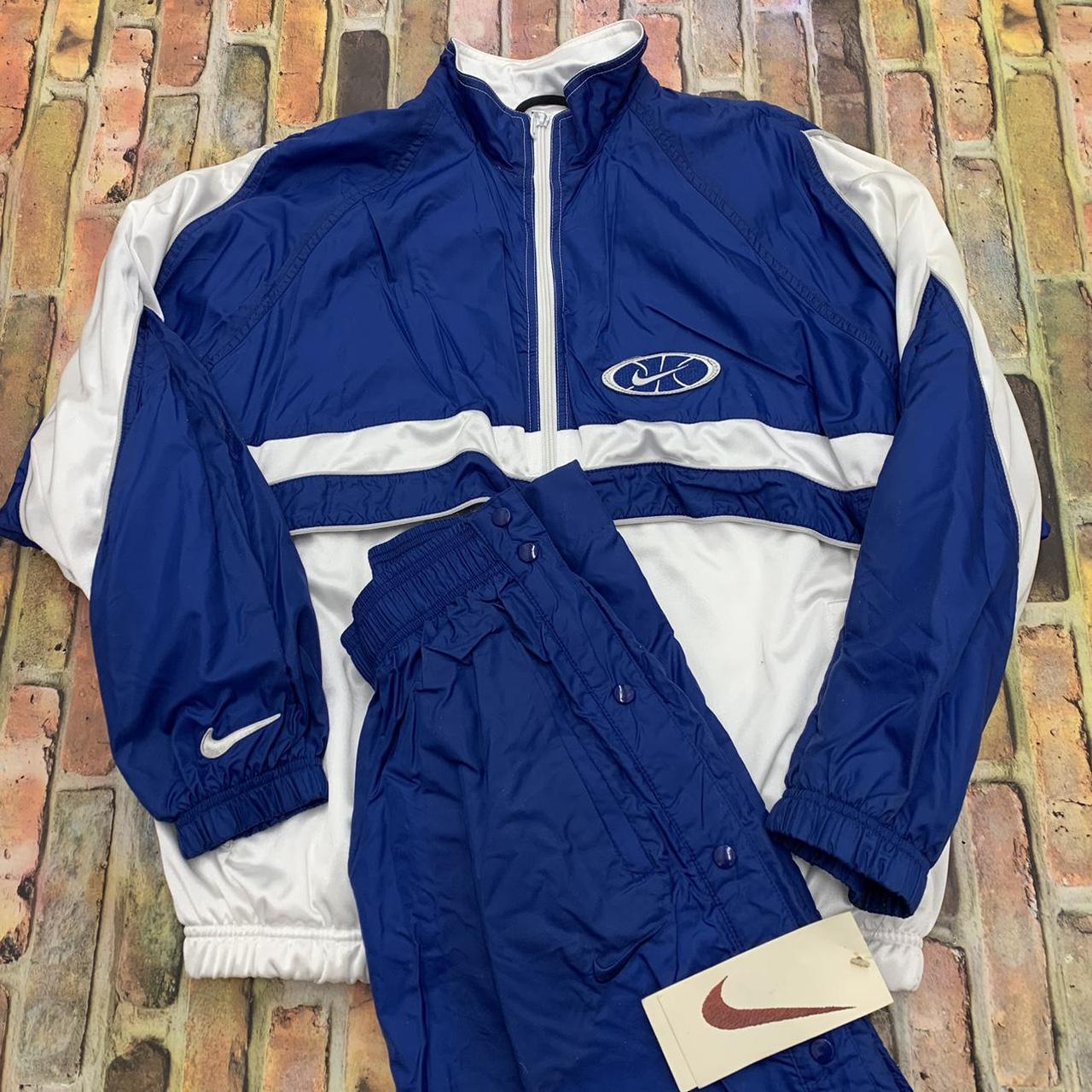 Vintage Nike tracksuit in blue. From 1997. Brand new... - Depop