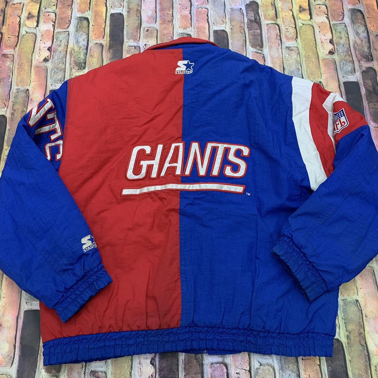 Vintage Starter New York Giants Puffer Jacket Great - Depop