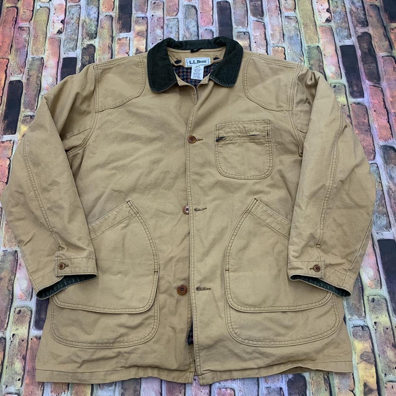 Vintage L.L. Bean chore coat in tan. From the 90s.... - Depop