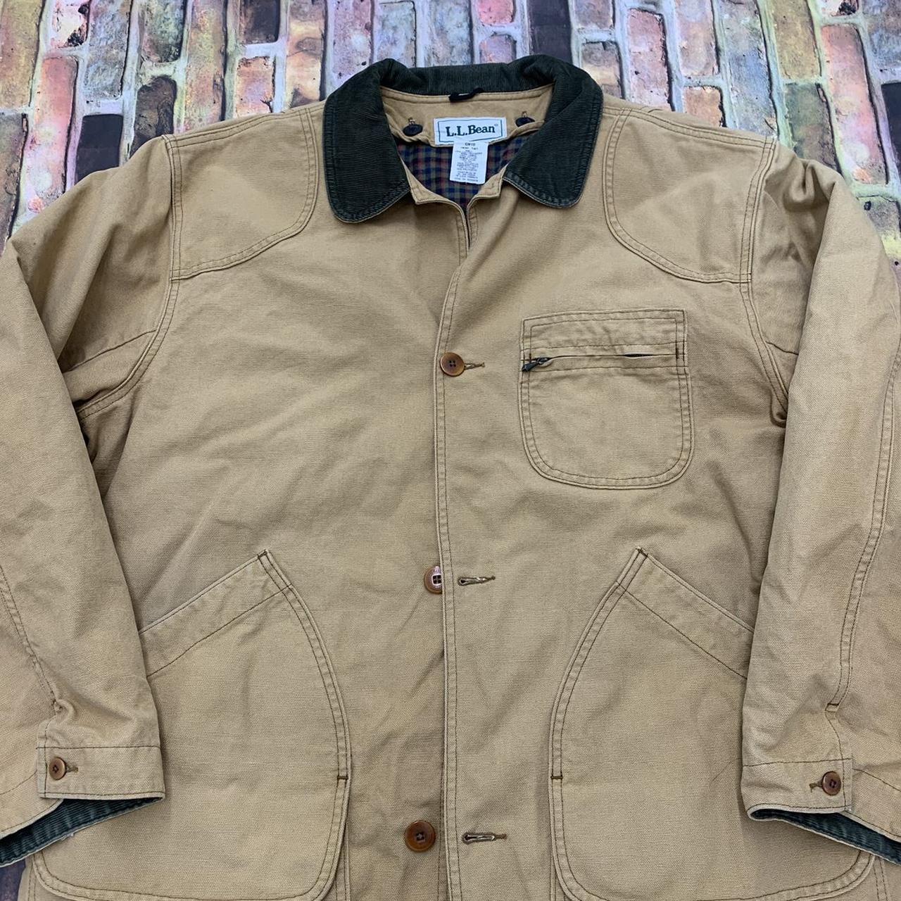 Vintage L.L. Bean chore coat in tan. From the 90s.... - Depop
