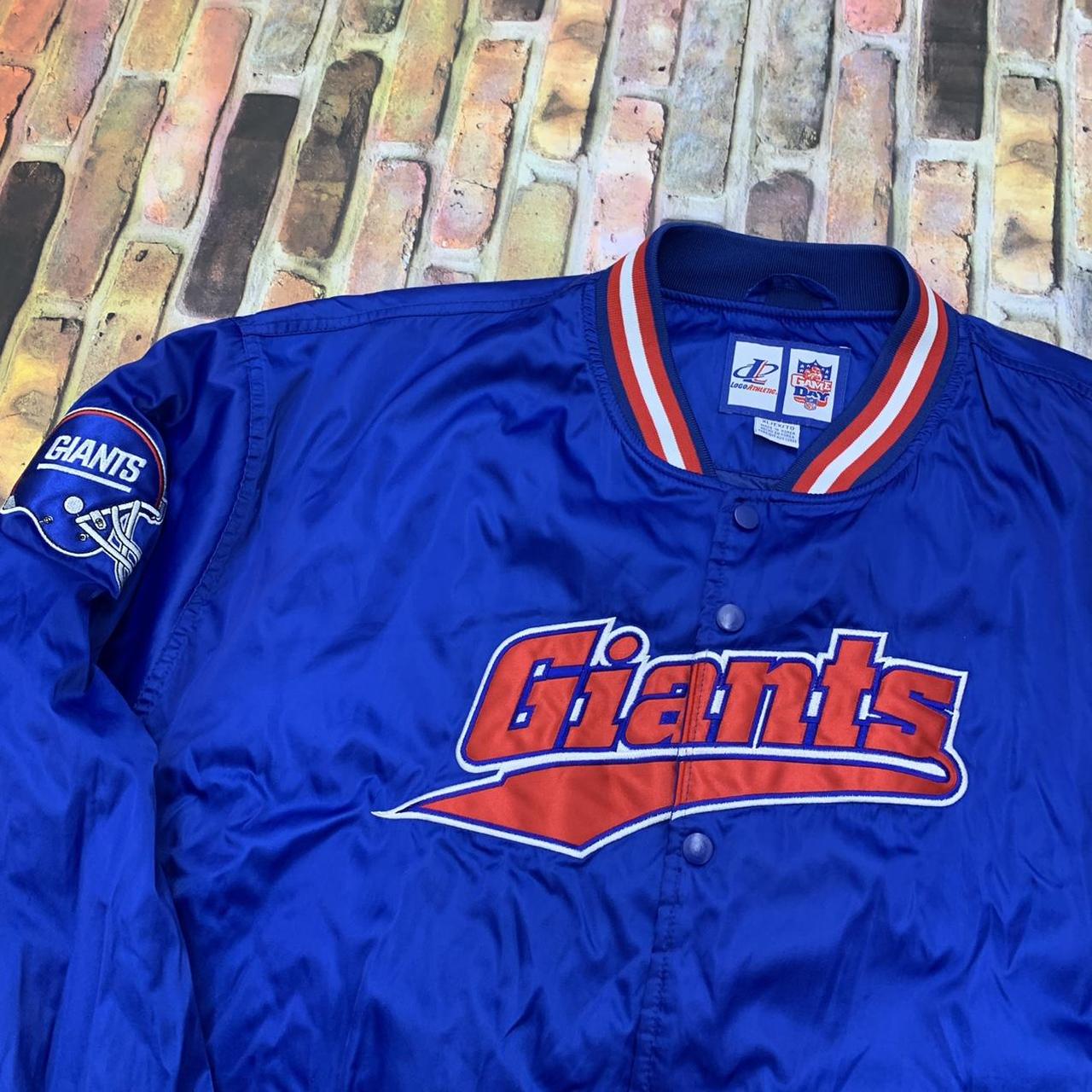 Vintage Logo Athletic New York Giants puffer jacket - Depop