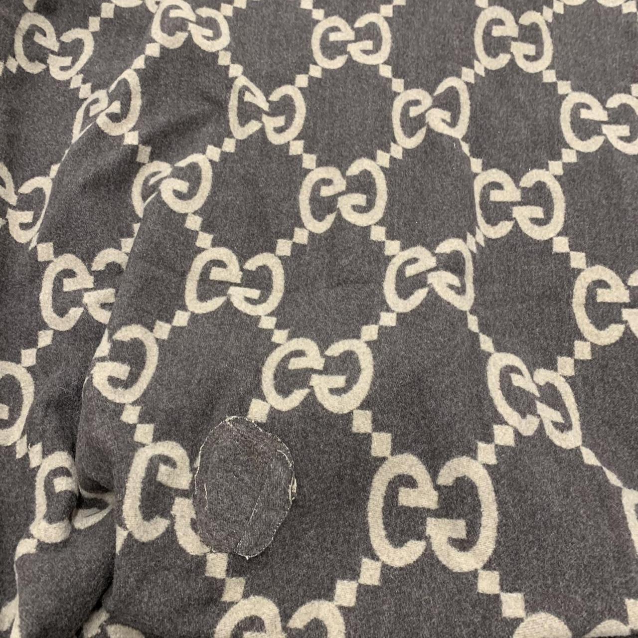 Gucci throw blanket in beige and brown. Shows light... Depop