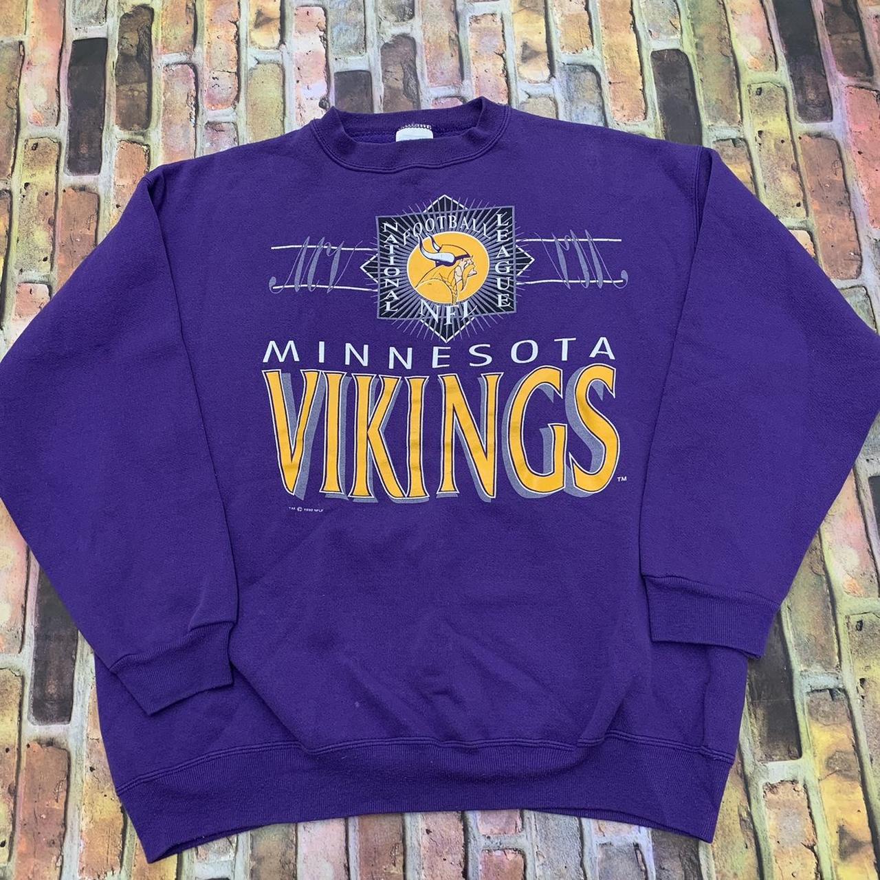 Vintage Purple Pride MN Vikings Sweatshirt Size - Depop