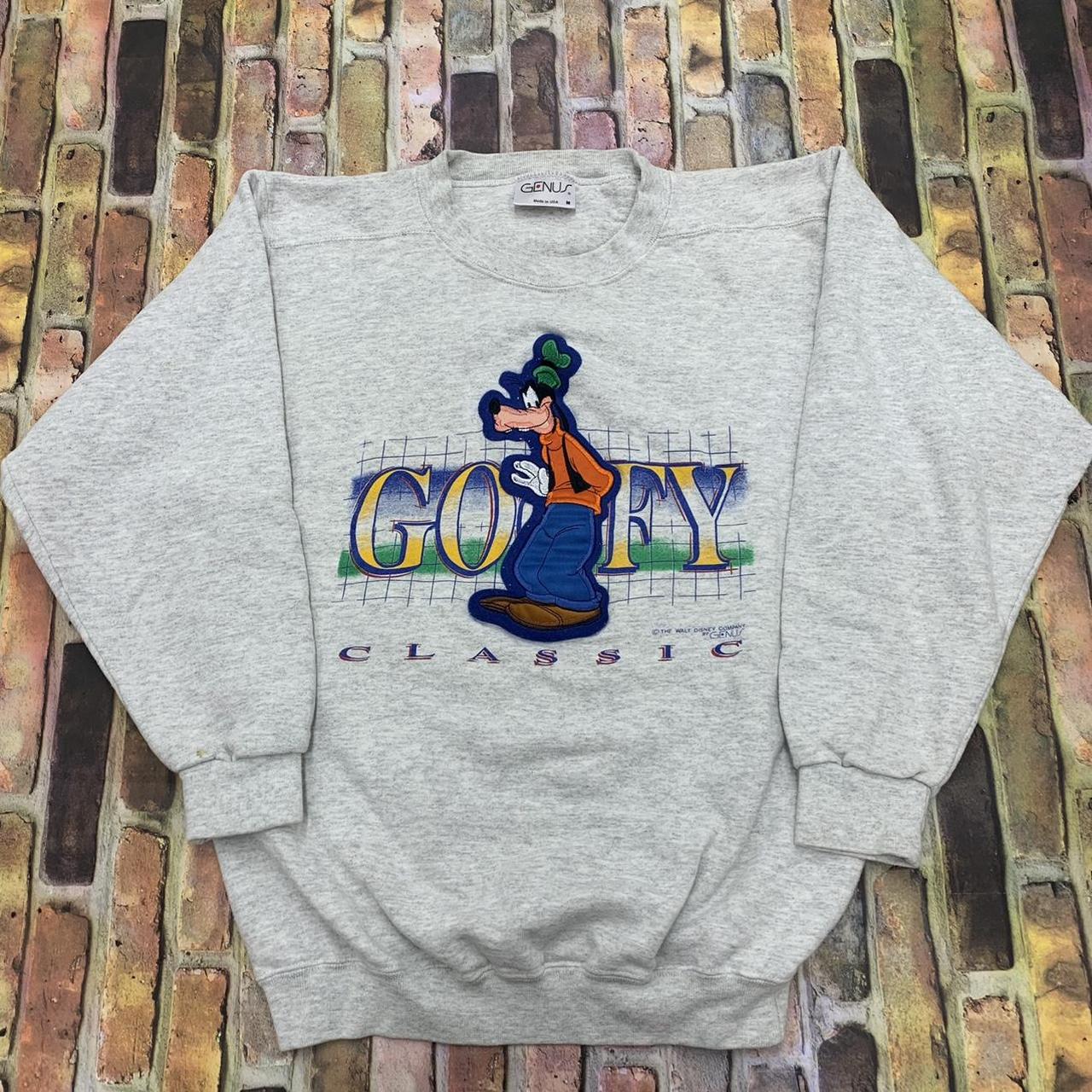 Vintage Disney Goofy sweatshirt in grey. From the... - Depop