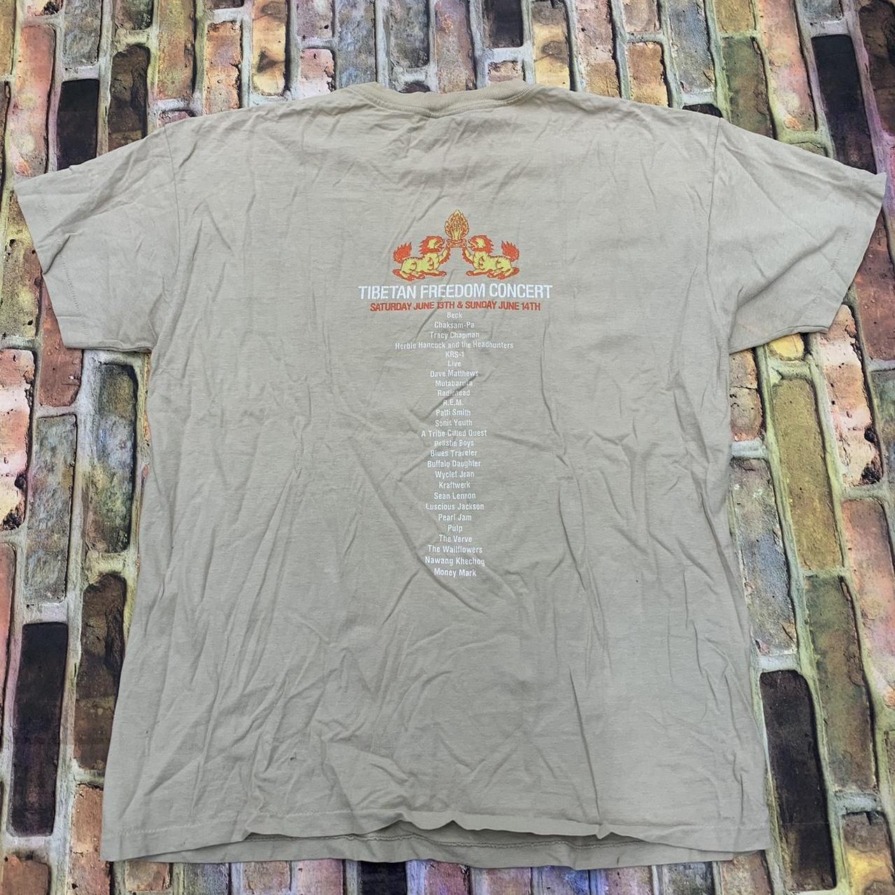 Vintage 1998 Tibetan Freedom Concert tee in tan.... - Depop