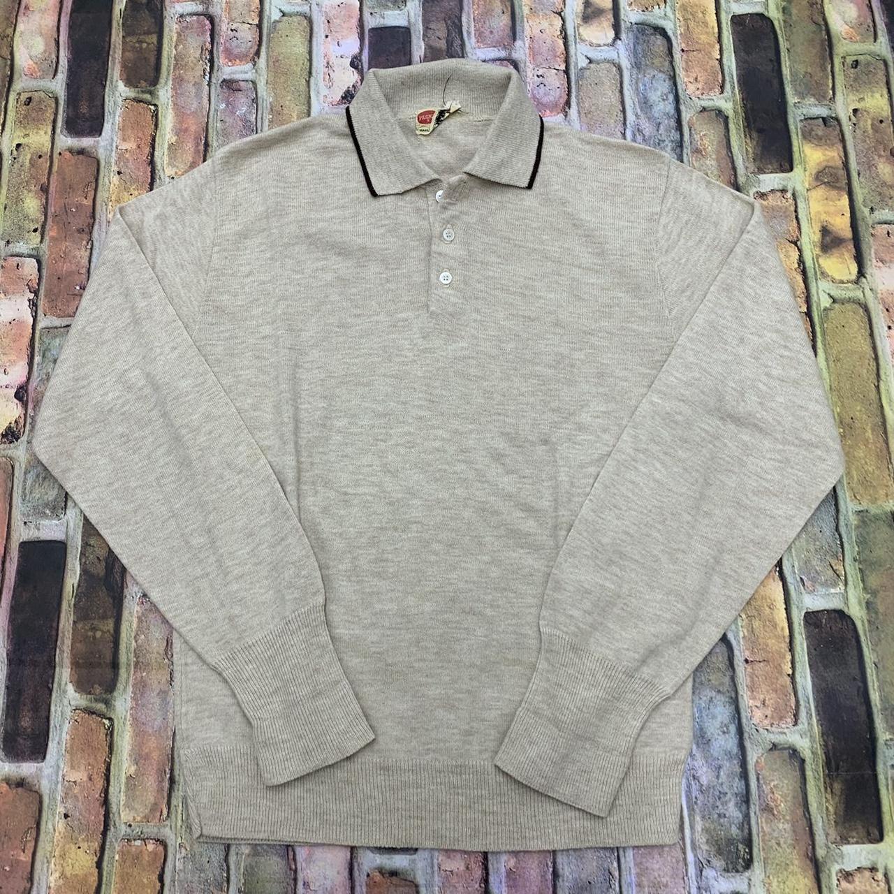 Vintage Sears Pilgrim sweater in beige. From the... - Depop