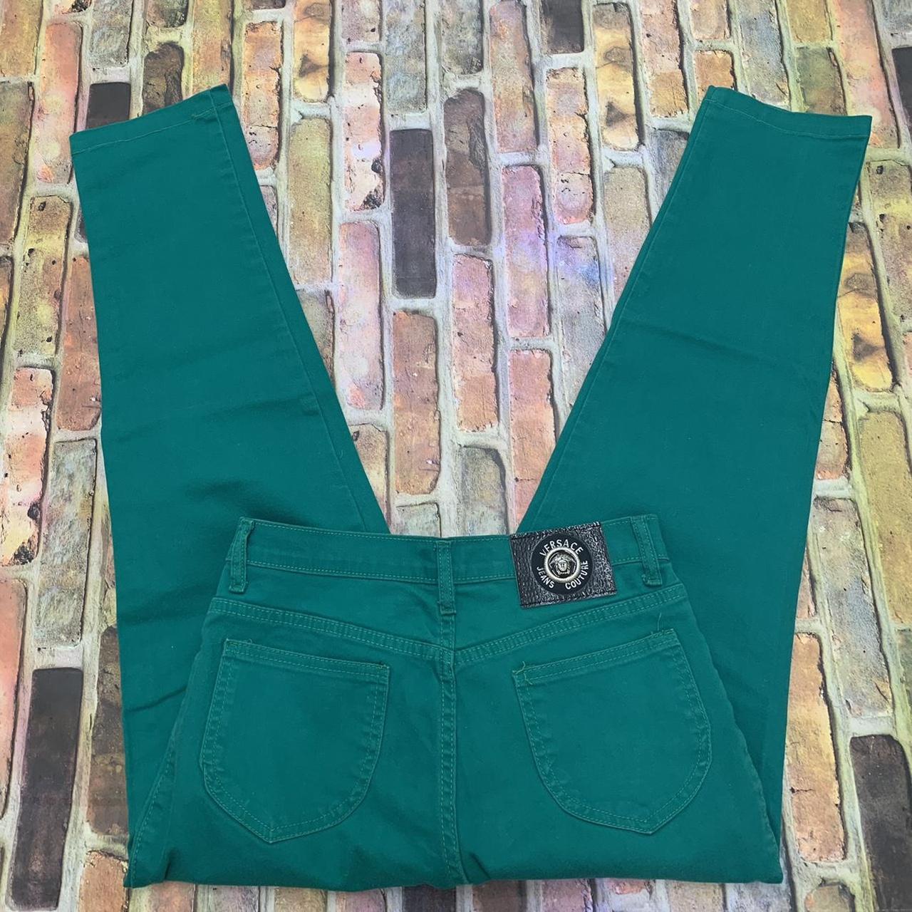 Versace Jeans Couture Men's Green Jeans Depop