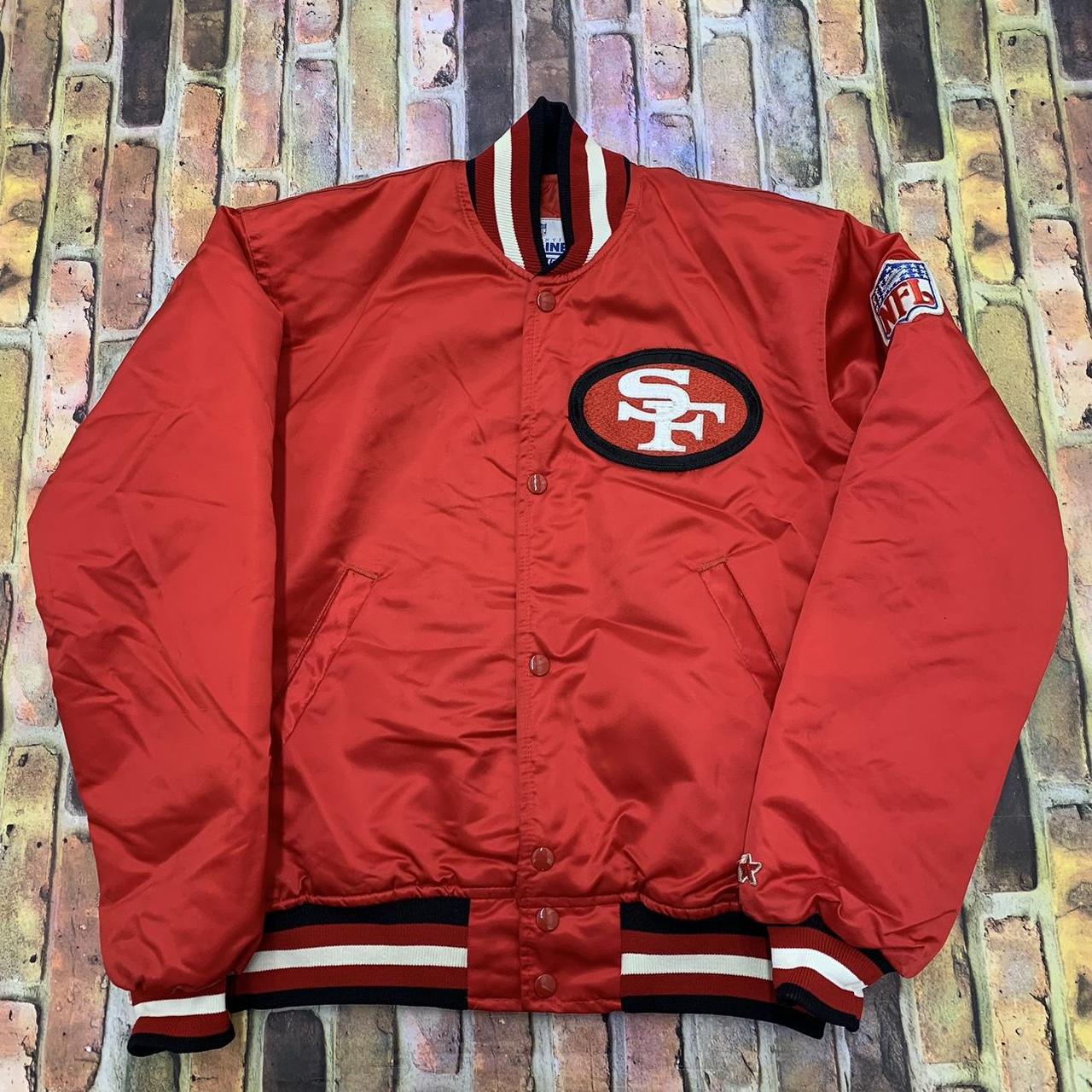 San Francisco 49ers Vintage 80s Starter Satin Bomber - Depop