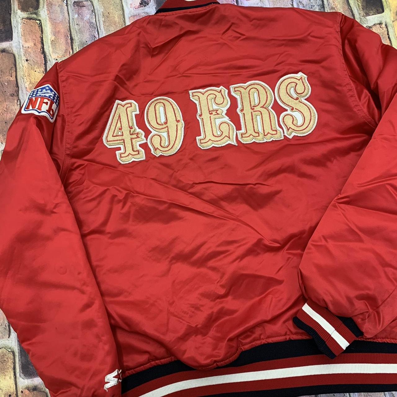 Vintage 80s NFL San Francisco 49ers Satin Bomber - Depop