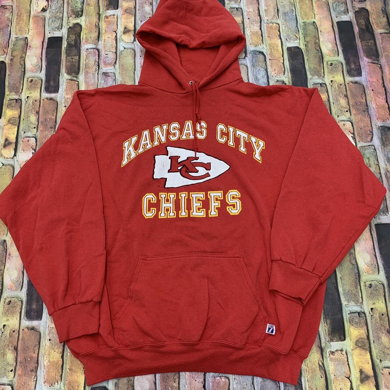 NFL Vintage Kansas City Chiefs Red Hoodie Medium 