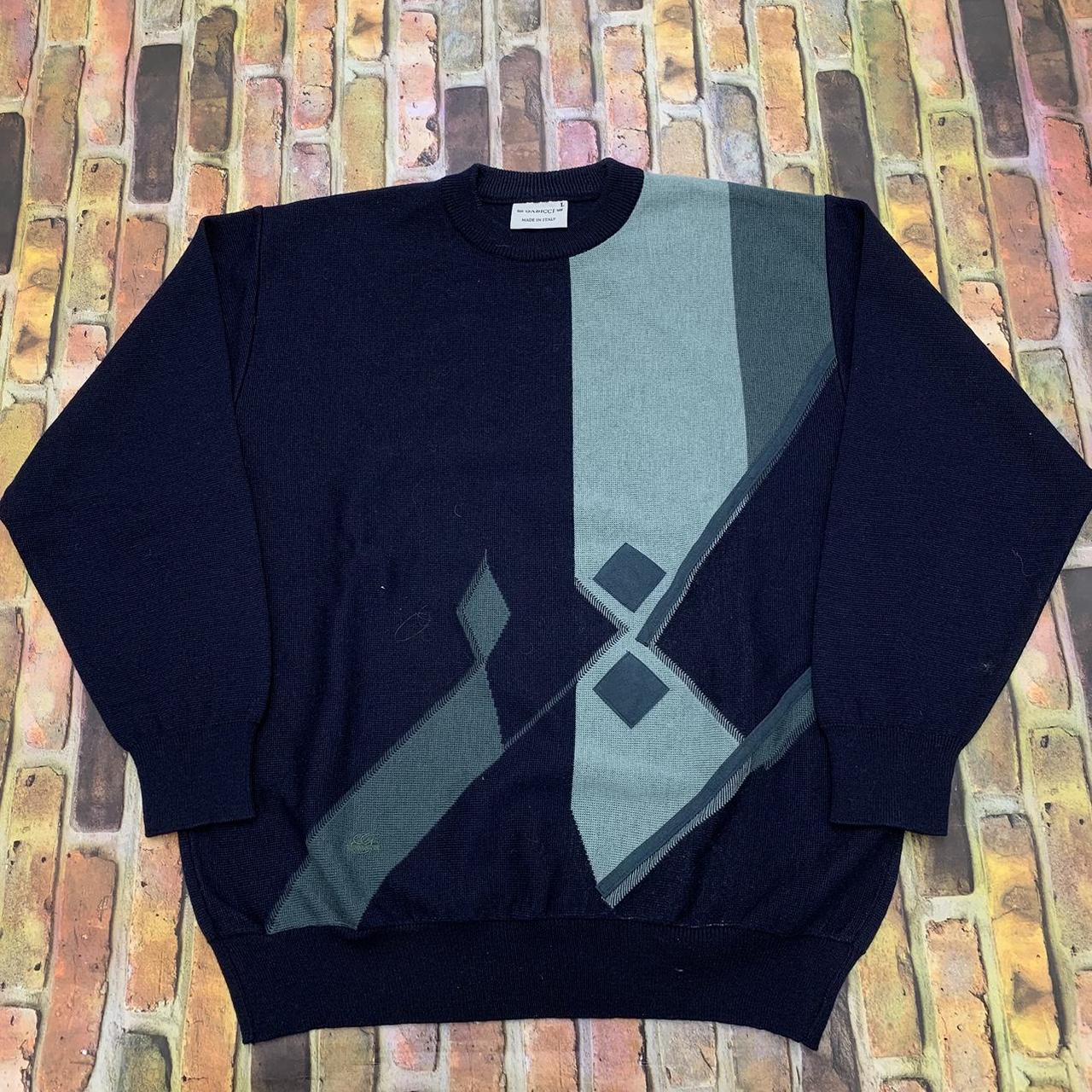 Vintage Gabicci sweater in navy. From the 90s. Mens... Depop