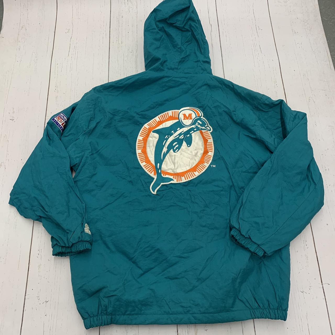 Vintage 1996 Starter Miami Dolphins jacket in teal.... - Depop