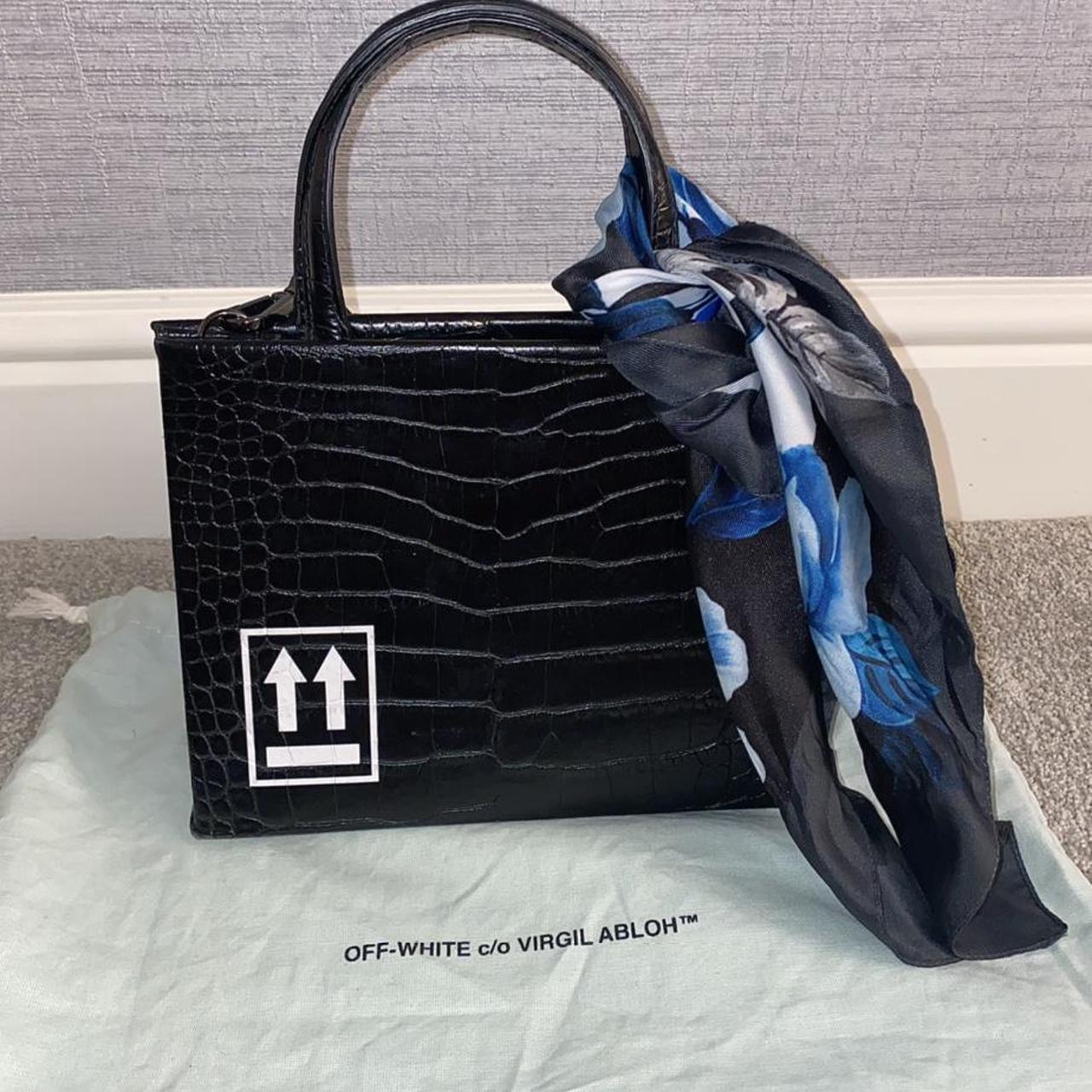 Off White Croc Box Bag with scarf. , - brand new so...
