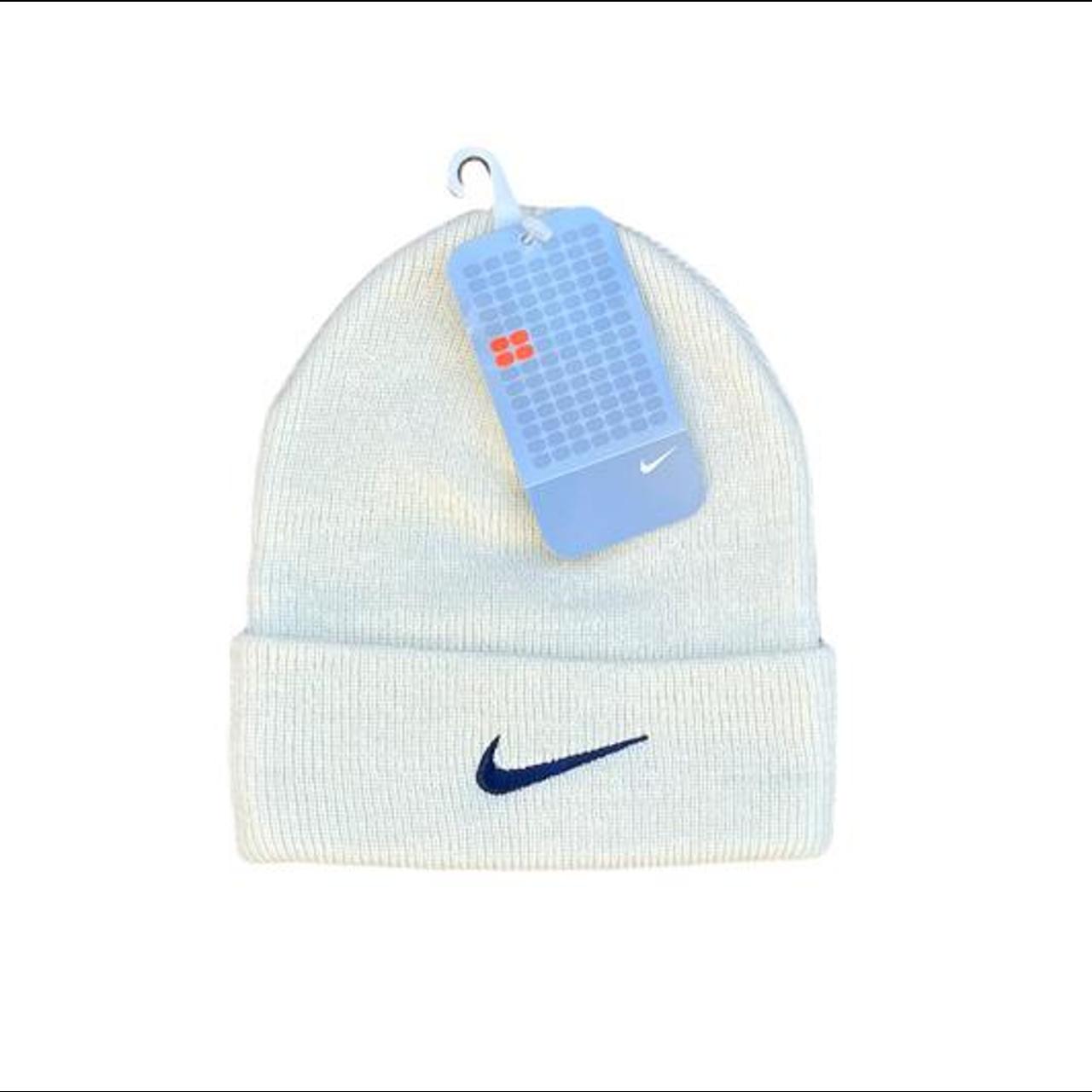 cream nike beanie