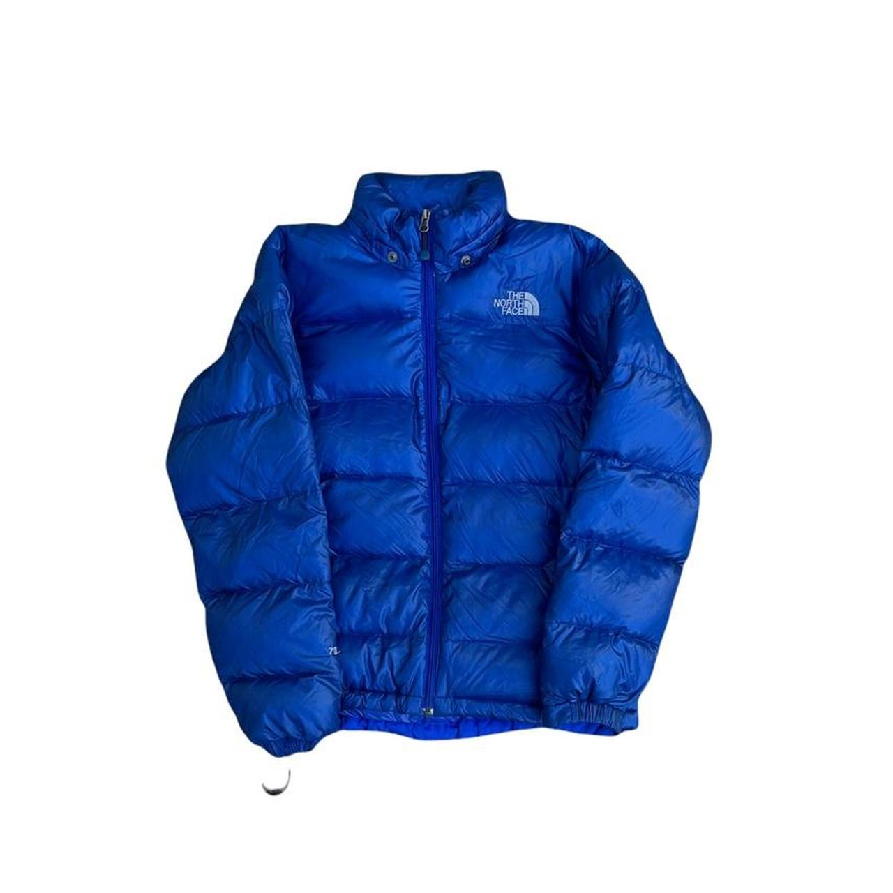 The north face blue womens puffer jacket Size large... - Depop