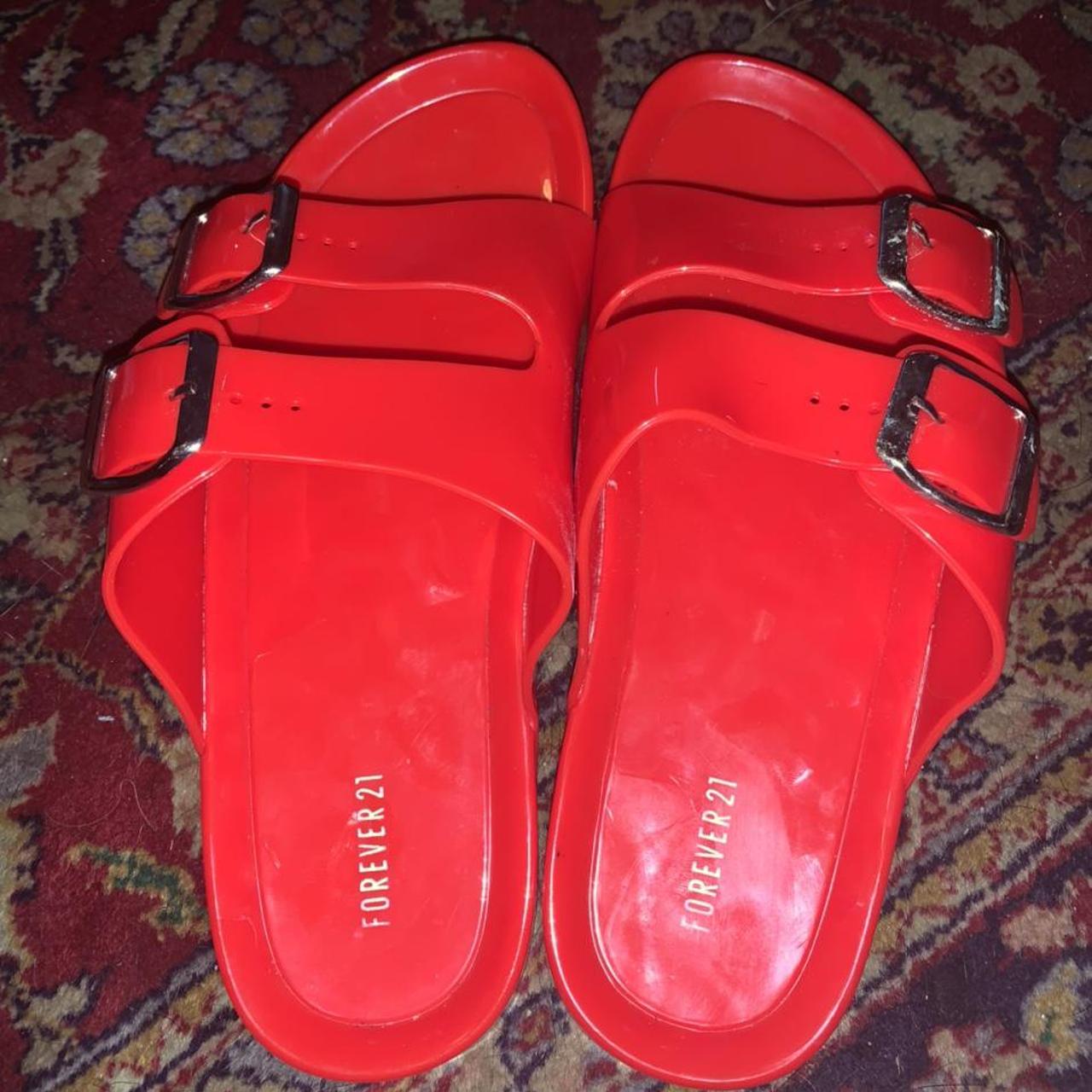 Forever 21 best sale jelly slides