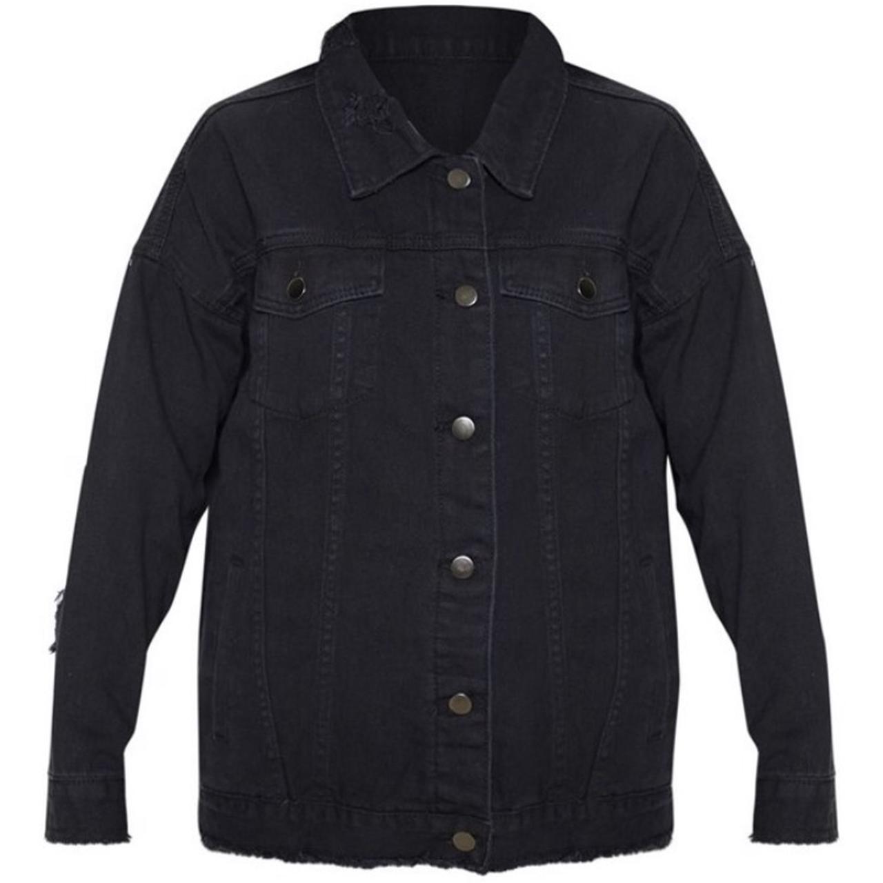 Plt black denim outlet jacket