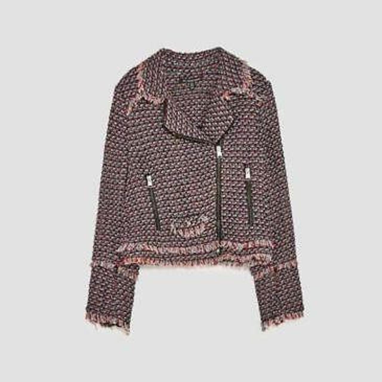 zara short tweed jacket